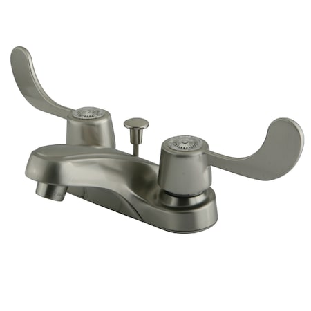 Kingston Brass 4" Centerset Bathroom Faucet, Brushed Nickel KB188